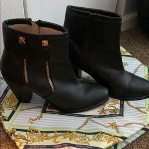 Leather booties